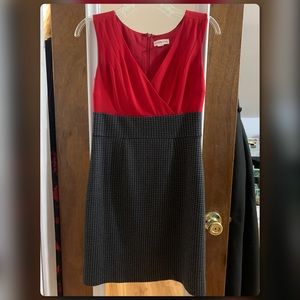 Red and Grey Dress